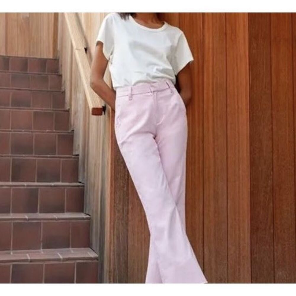 Outerknown Womens Size 6 Inseam 32” Pink Avery Organic Cord Trouser Pants NWT